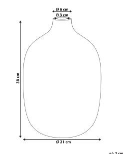 Wazon na kwiaty VIGO Ceramika 36 cm Szary