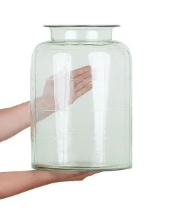 Wazon na kwiaty VINDALOO Szkło 35 cm Jasnozielony