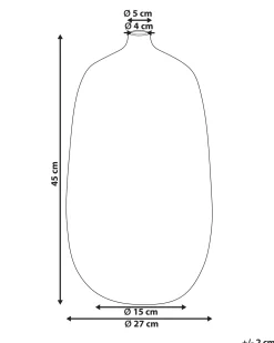 Wazon na kwiaty VITORIA Ceramika 45 cm Ciemnoniebieski