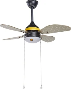 Wentylator sufitowy z lampą DOLORES LED Żółty