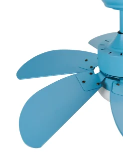 Wentylator sufitowy z lampą LOGAR Z pilotem LED Niebieski