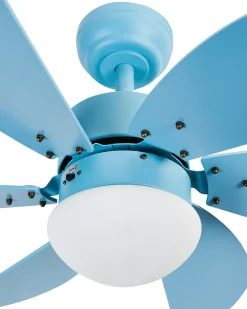 Wentylator sufitowy z lampą LOGAR Z pilotem LED Niebieski