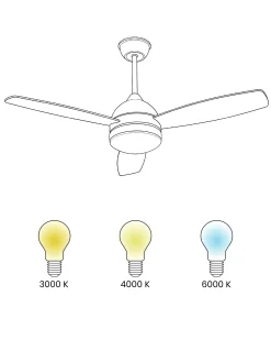 Wentylator sufitowy z lampą MANSALA Z pilotem LED Ciemnobrązowy