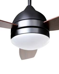 Wentylator sufitowy z lampą MANSALA Z pilotem LED Ciemnobrązowy
