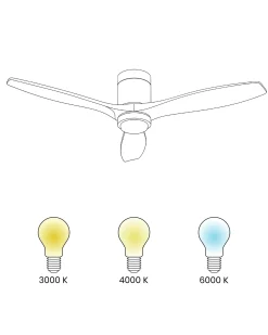 Wentylator sufitowy z lampą PIAYE Z pilotem LED Brązowy