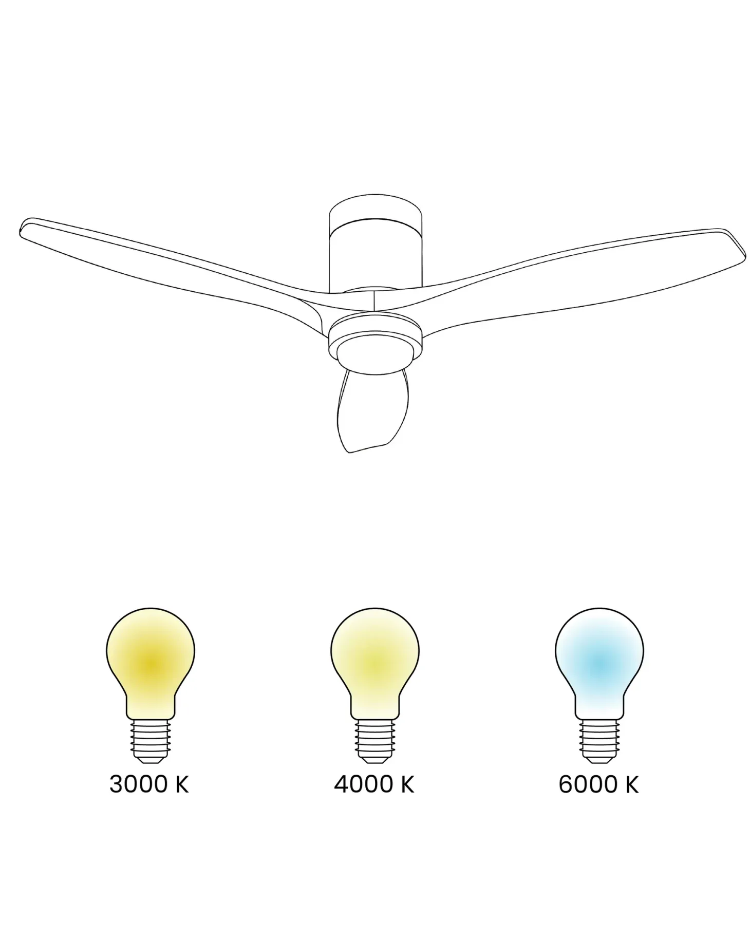 Wentylator sufitowy z lampą PIAYE Z pilotem LED Brązowy