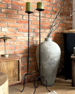 Świecznik ALMADA Metal 118 cm Czarny