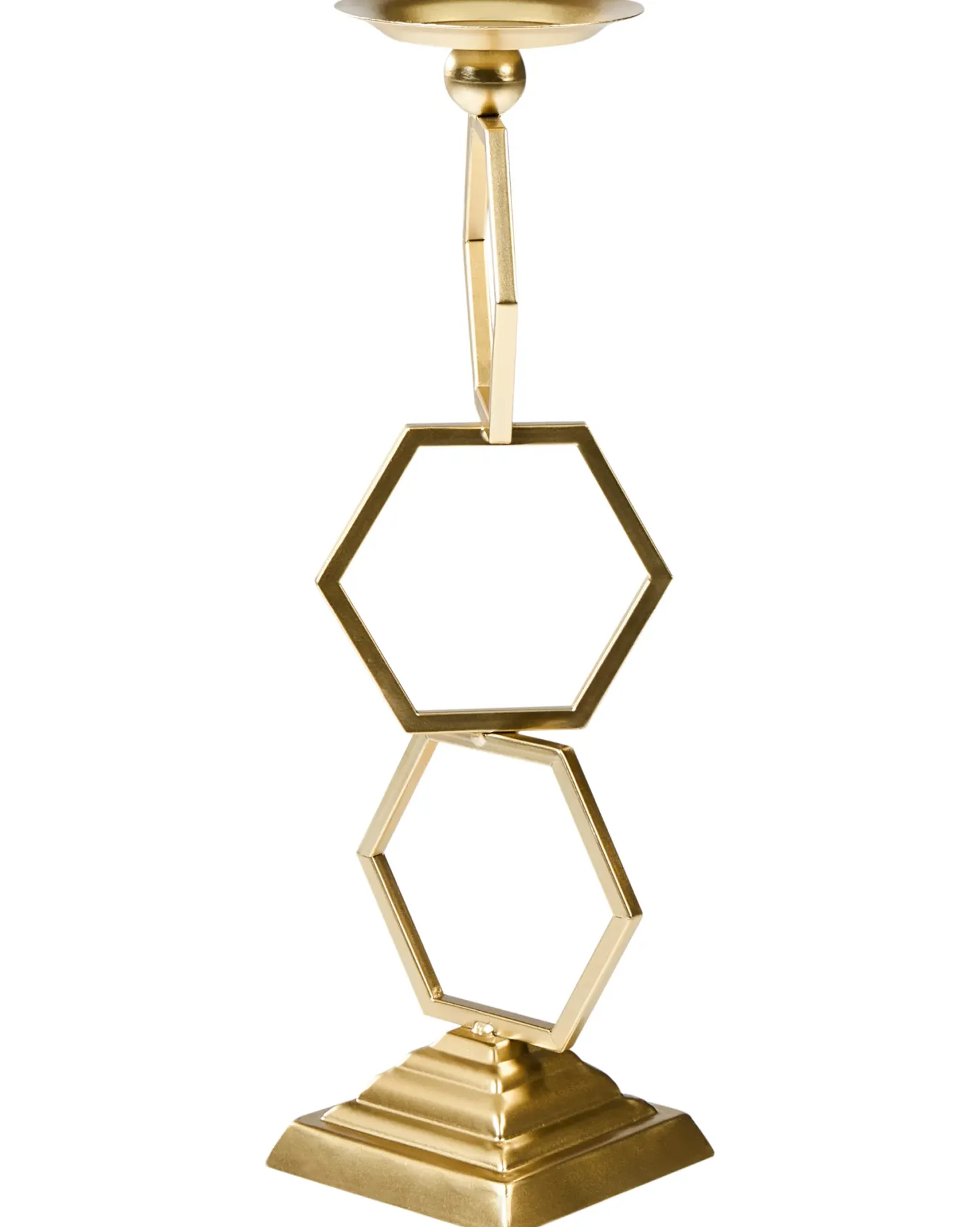 Świecznik ARDEE Metal 44 cm Złoty