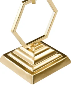 Świecznik ARDEE Metal 44 cm Złoty