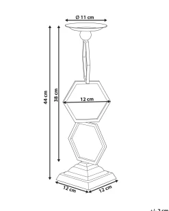 Świecznik ARDEE Metal 44 cm Złoty