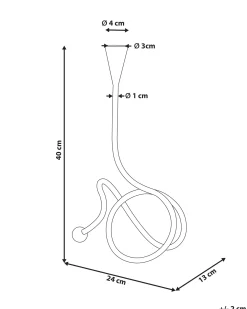 Świecznik AROUCA Metal 40 cm Złoty