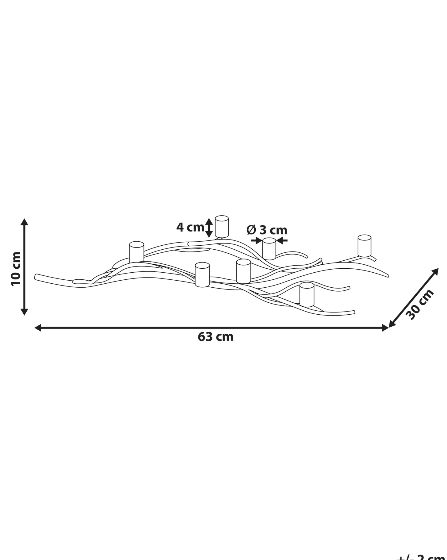 Świecznik ARRENTELA Metal 10 cm Złoty