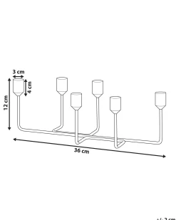 Świecznik BANGKA Metal 12 cm Czarny