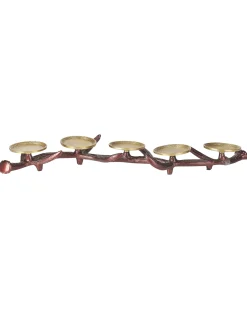 Świecznik CLEONAE Metal 7 cm Brązowy