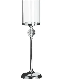 Świecznik COTUI Szkło 58 cm Srebrny