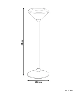Świecznik KOFI Szkło 23 cm Srebrny