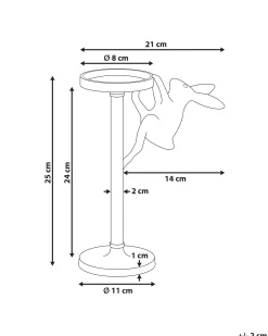 Świecznik KOSOR Metal 25 cm Złoty