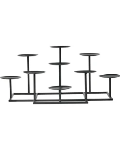 Świecznik LAMEGO Metal 23 cm Czarny