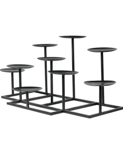 Świecznik LAMEGO Metal 23 cm Czarny