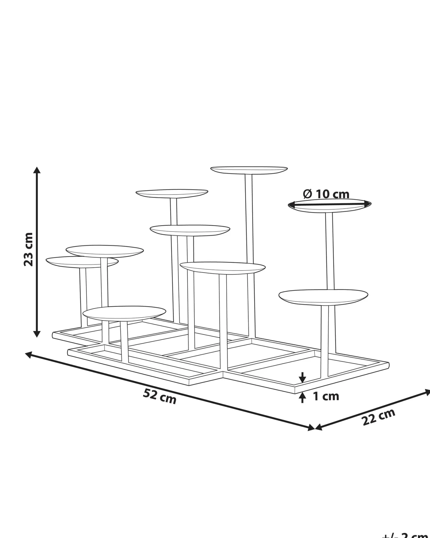 Świecznik LAMEGO Metal 23 cm Czarny