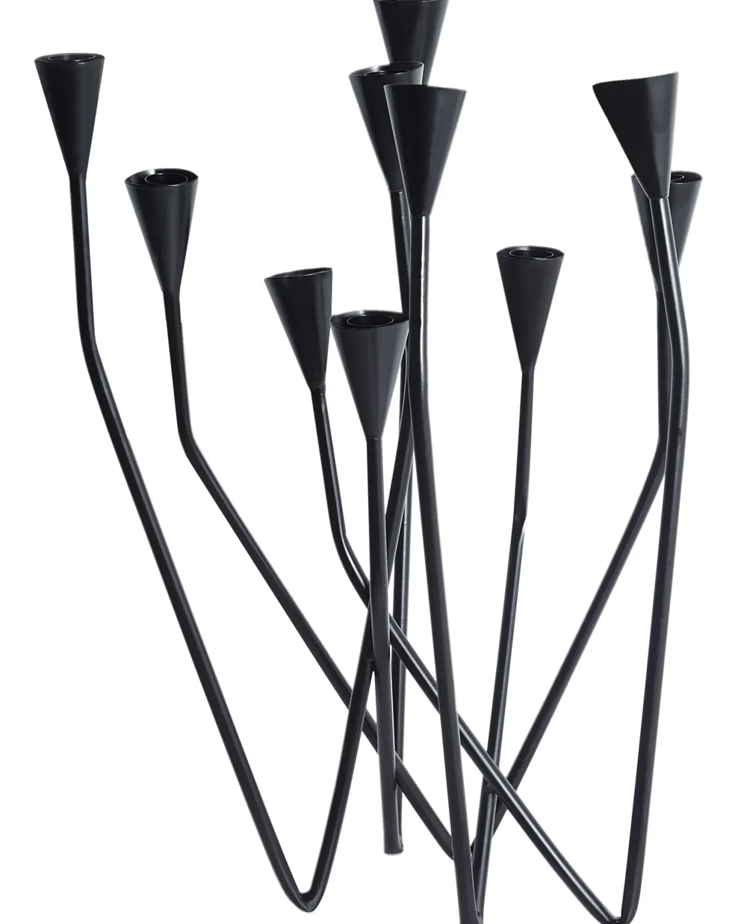 Świecznik MATOSINHOS Metal 54 cm Czarny