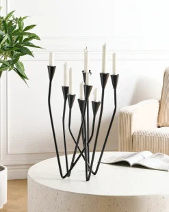 Świecznik MATOSINHOS Metal 54 cm Czarny