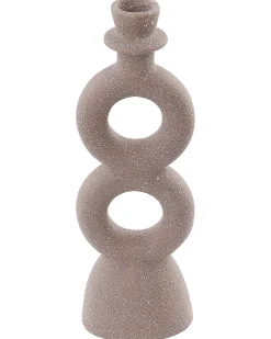 Świecznik NAOUSA Ceramika 23 cm Beżowy