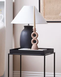 Świecznik NAOUSA Ceramika 23 cm Beżowy