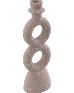 Świecznik NAOUSA Ceramika 23 cm Beżowy