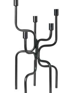 Świecznik PORRTELA Metal 50 cm Czarny