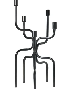 Świecznik PORRTELA Metal 50 cm Czarny