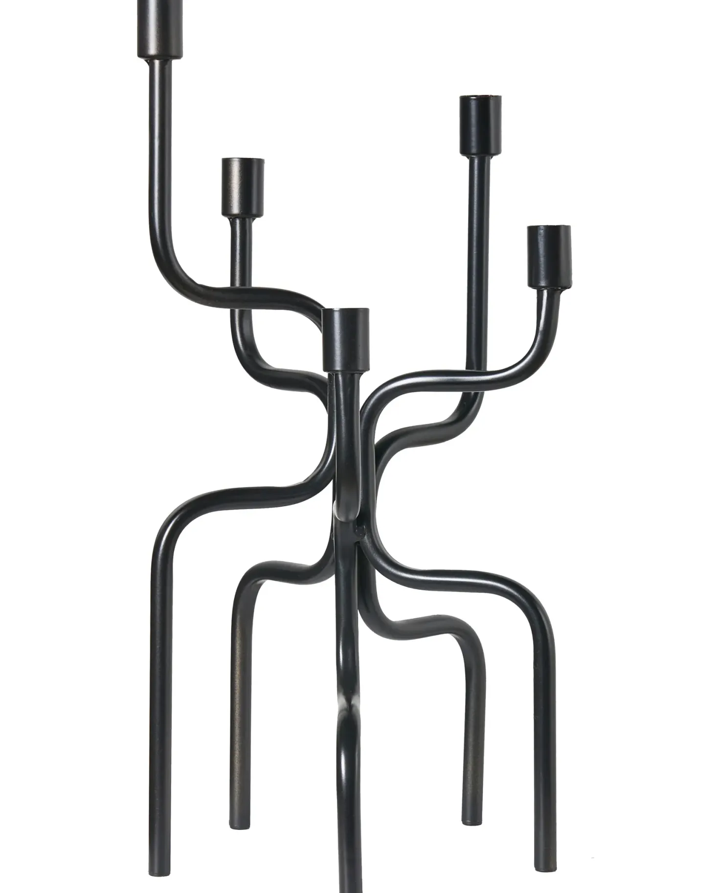 Świecznik PORRTELA Metal 50 cm Czarny