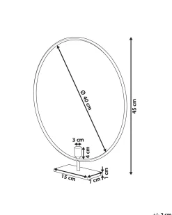 Świecznik SERAM Metal 45 cm Złoty