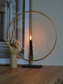Świecznik SERAM Metal 45 cm Złoty