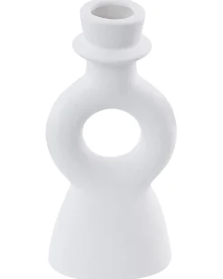 Świecznik SPARTA Ceramika 17 cm Złamana biel