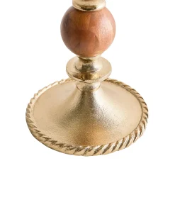 Świecznik VODNO Metal 31 cm Złoty