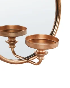 Świecznik wiszący BAZARNES Metal 45 cm Złoty