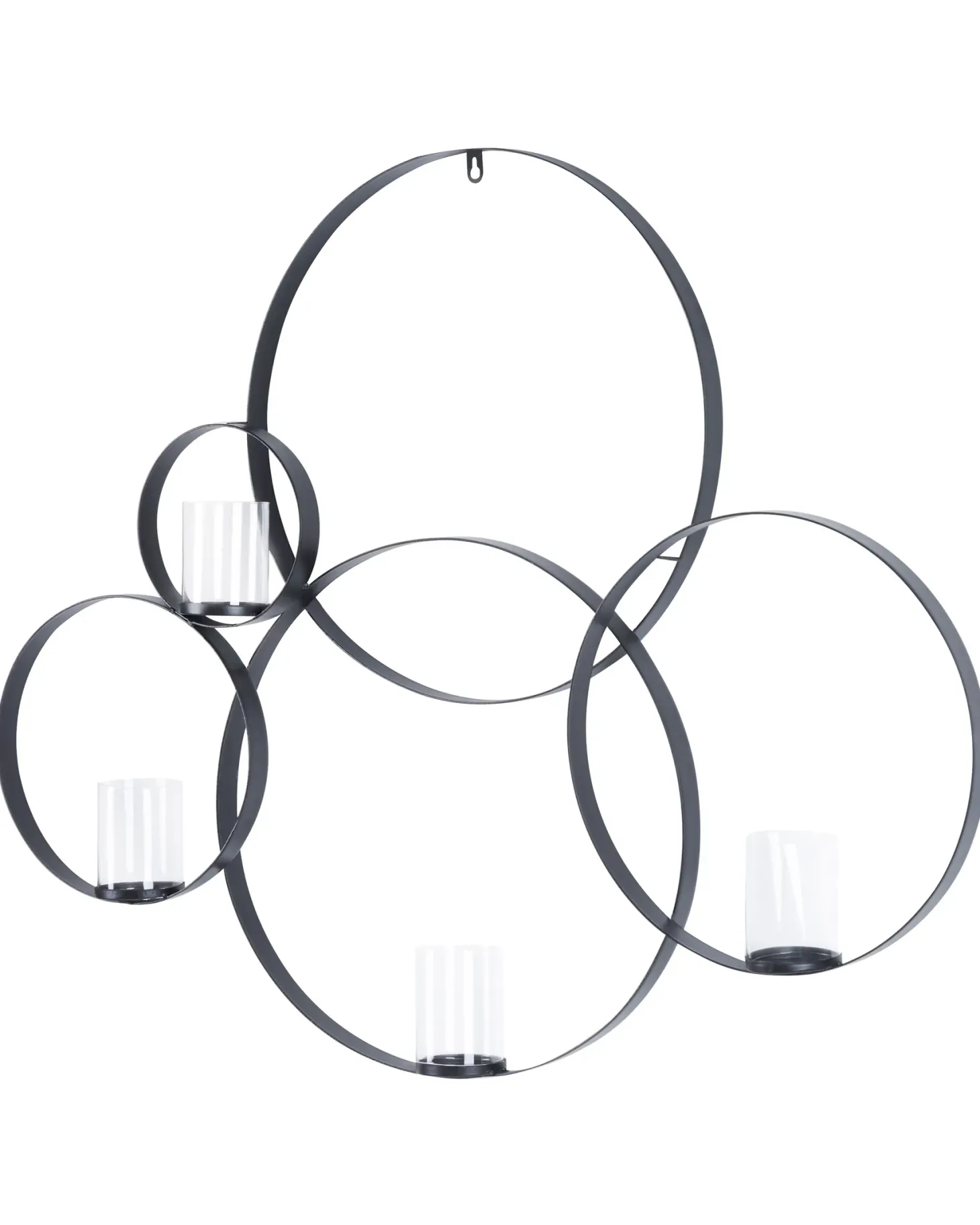 Świecznik wiszący BURU Metal 80 cm Czarny