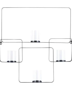 Świecznik wiszący PALAWAN Metal 65 cm Czarny