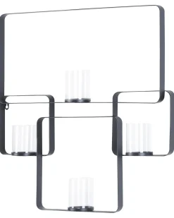 Świecznik wiszący PALAWAN Metal 65 cm Czarny
