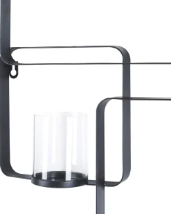Świecznik wiszący PALAWAN Metal 65 cm Czarny
