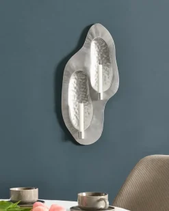 Świecznik wiszący PENICHE Metal 60 cm Srebrny