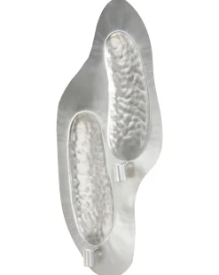 Świecznik wiszący PENICHE Metal 60 cm Srebrny