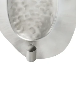 Świecznik wiszący PENICHE Metal 60 cm Srebrny