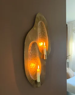 Świecznik wiszący PENICHE Metal 60 cm Złoty