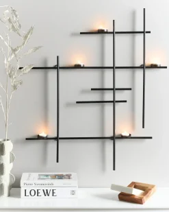 Świecznik wiszący PORTO 74 cm Czarny