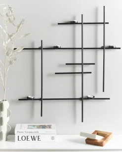 Świecznik wiszący PORTO 74 cm Czarny