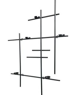 Świecznik wiszący PORTO 74 cm Czarny