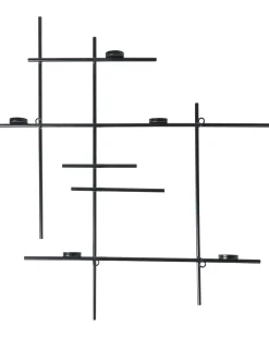 Świecznik wiszący PORTO 74 cm Czarny