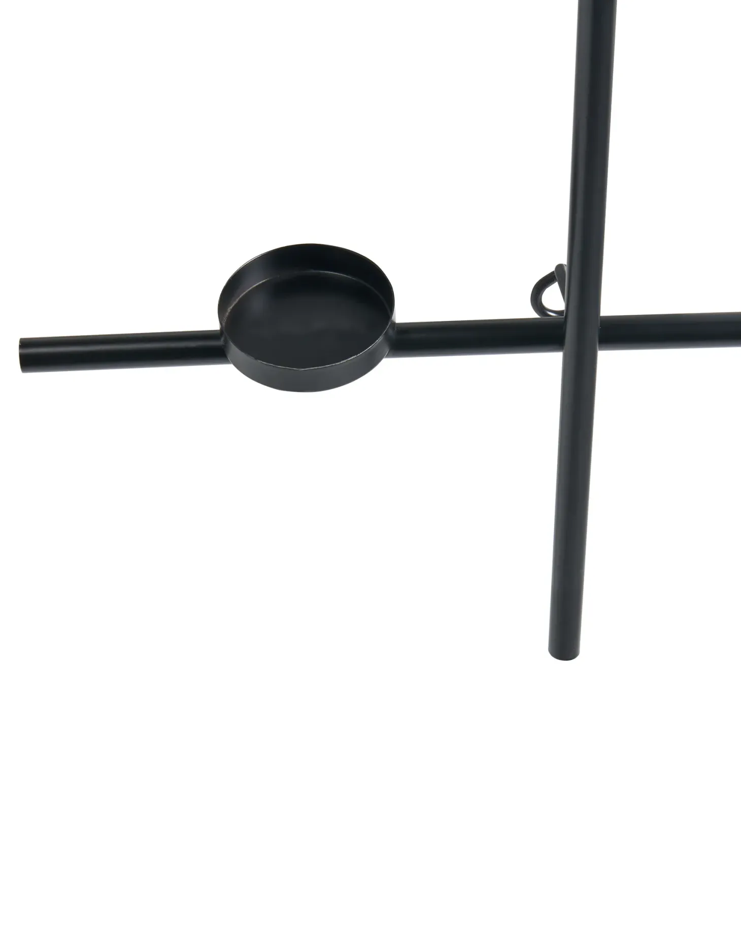 Świecznik wiszący PORTO 74 cm Czarny